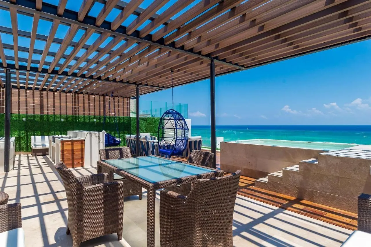 Oce31- Oceana 2 Bedroom Amazing Ocean View Penthouse 신데 델 카르멘 0*,  멕시코